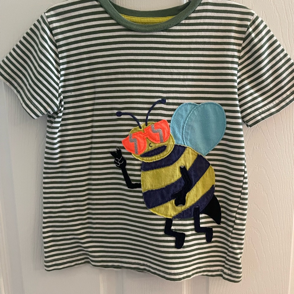 Mini Boden bee appliqué size 5/6